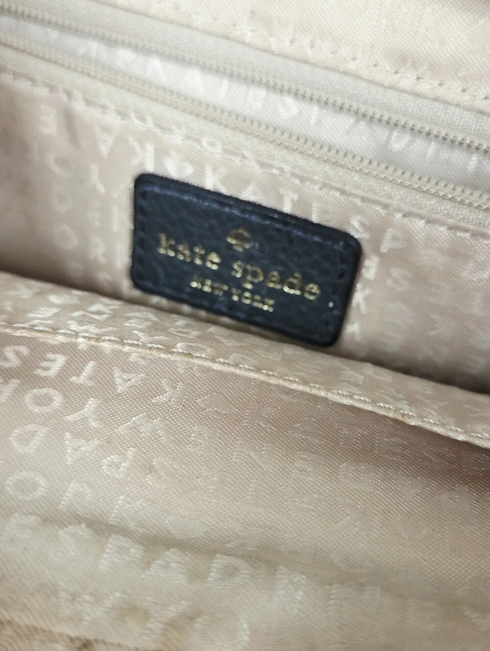 kate spade Black Pebbled Leather Crossbody with Front Zip Pocket